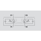 OM VBCD 3/4" DE dvojitý brzdiaci ventil overcenter
